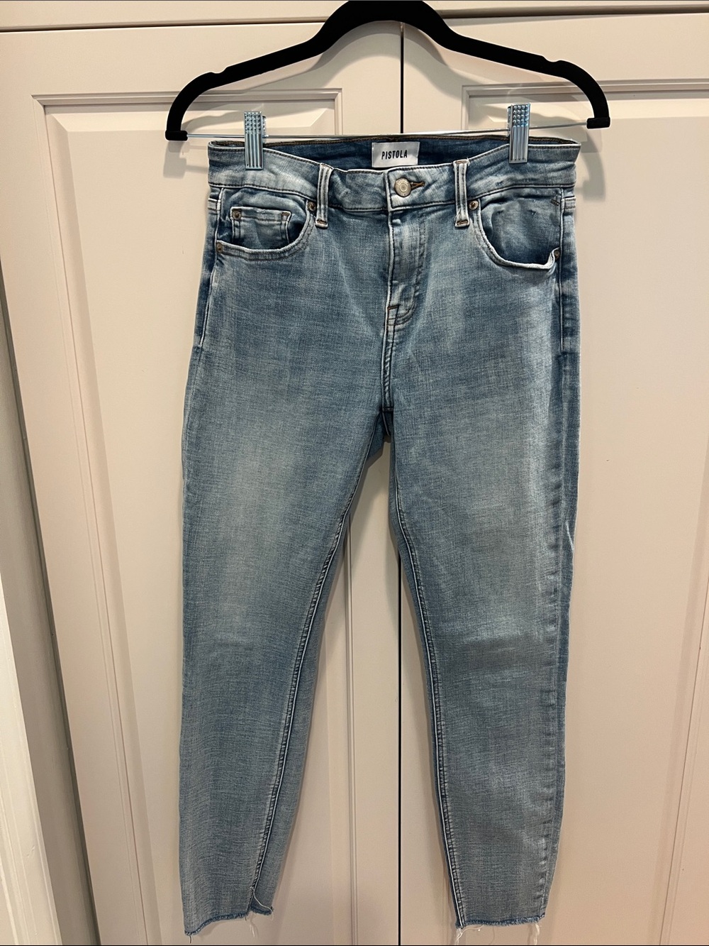 pistola Light Blue Cropped Ankle Jeans